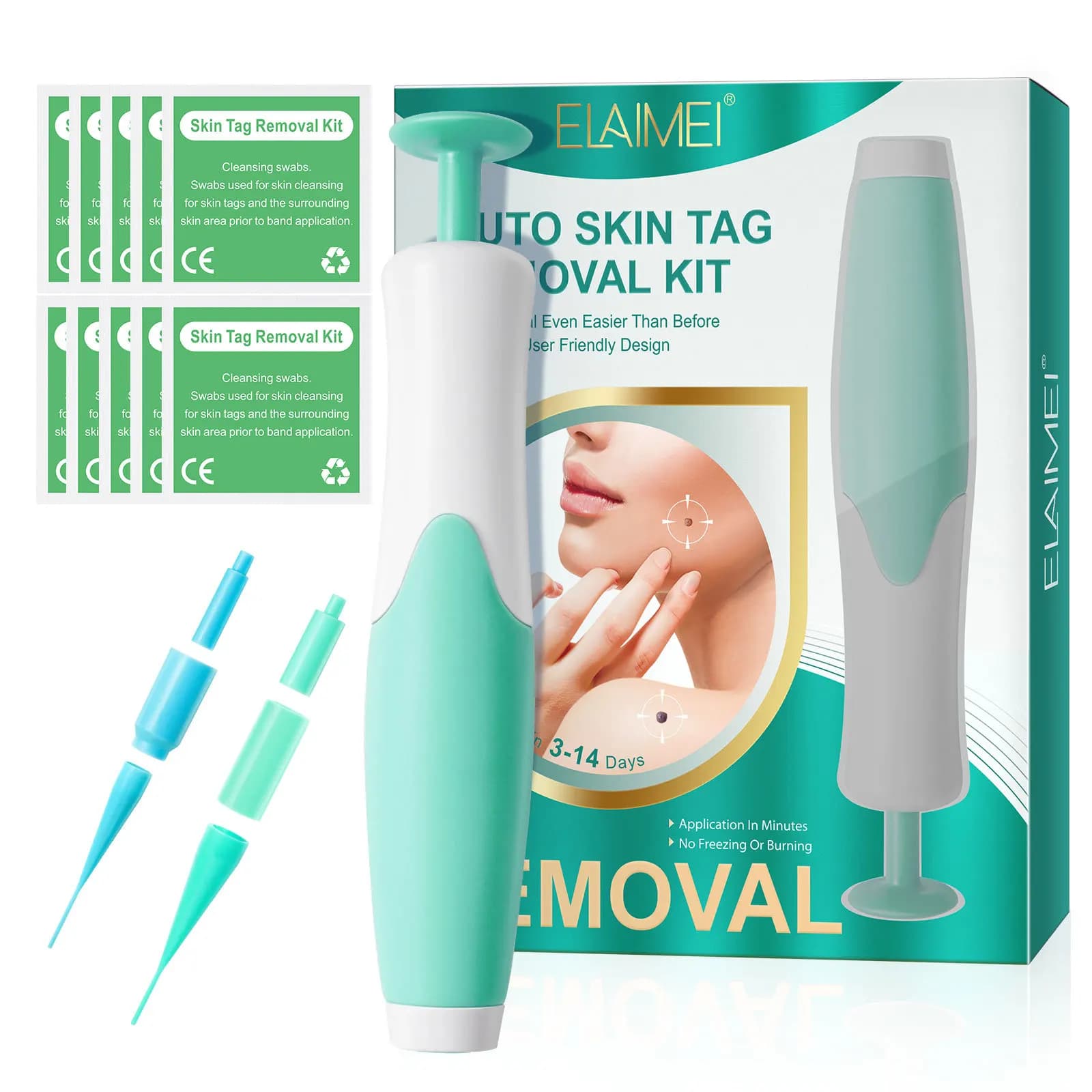 2-in-1 skin tag removal pen with cleansing swabs — image 7