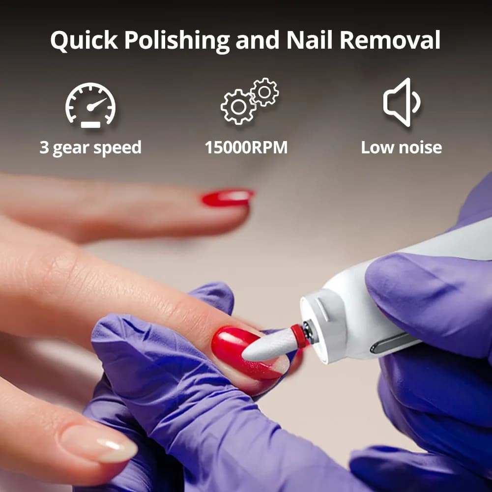 wireless 6-in-1 nail drill with LED display — image 3