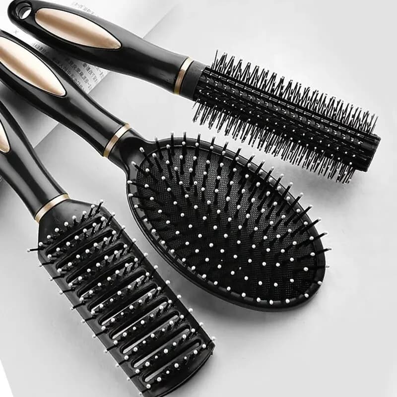 anti-static air bag hair brush with massage cushion — image 3