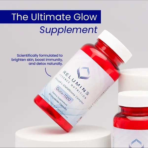 Relumins Gluta 1000 Reduced L-Glutathione Complex with ALA & Vitamin C | 60 Capsules — image 1
