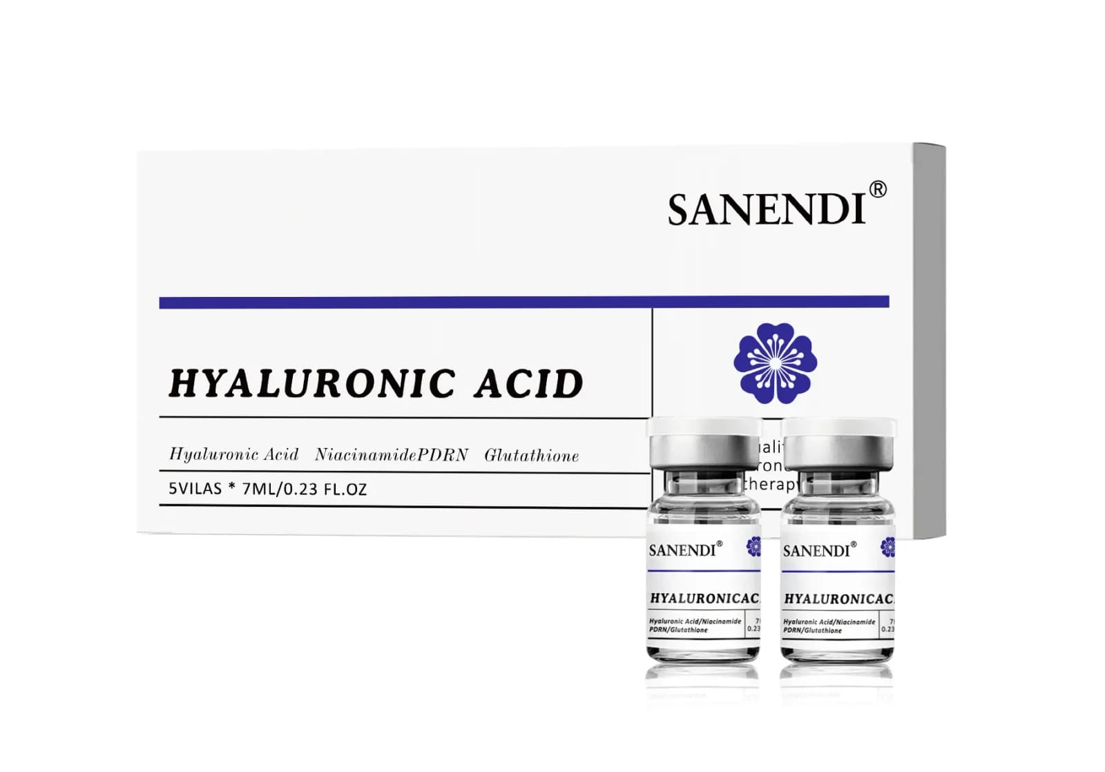 Sanendi PDRN Salmon DNA Skin Booster with Glutathione, Vitamin C & Collagen | 7ml x 5 Vials — image 9