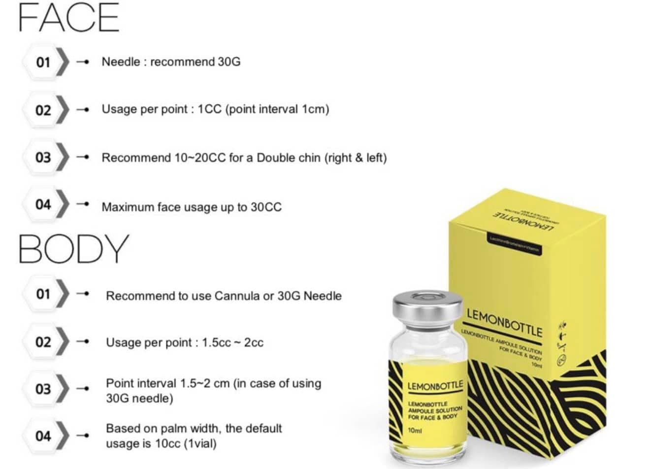 LEMON BOTTLE FOR FAT BURNER 5X10ml VIALS (MADE IN KOREA) — image 5