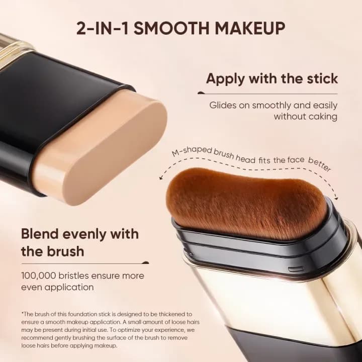 GMEELAN Black Truffle Foundation Stick with Brush | Full Coverage Makeup | Funmento — image 5