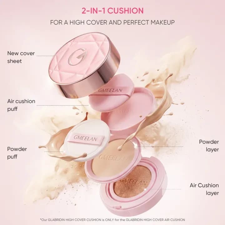 GMEELAN Glabridin High Cover 2-in-1 Cushion Foundation | Matte Full Coverage | Funmento — image 6