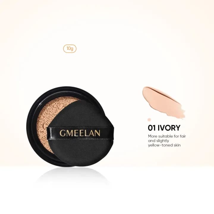 GMEELAN Air Cushion Foundation & Setting Powder Duo | Full Coverage Makeup | Oil Control | Funmento — image 3