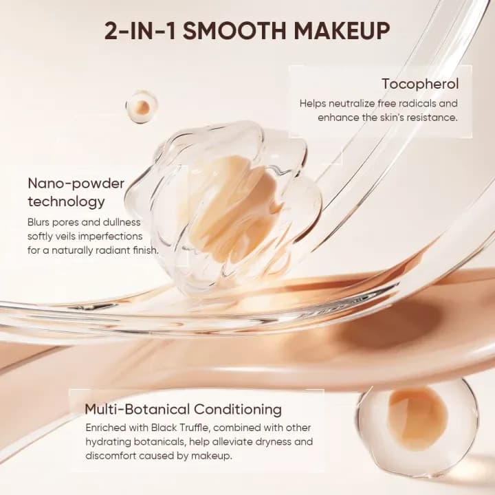GMEELAN Black Truffle Foundation Stick with Brush | Full Coverage Makeup | Funmento — image 6