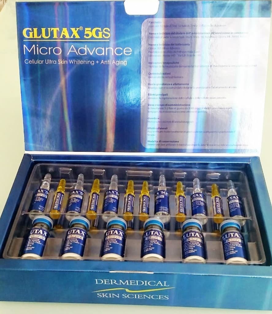 Glutax 5GS Micro Advance 36pcs (12 Vials + 24 Ampoules) | Premium Glutathione Formula