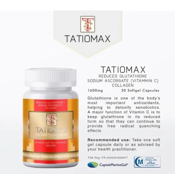 Tatiomax Glutathione 1600mg Softgels | 30 Softgels with Vitamin C & Collagen | Funmento — image 2