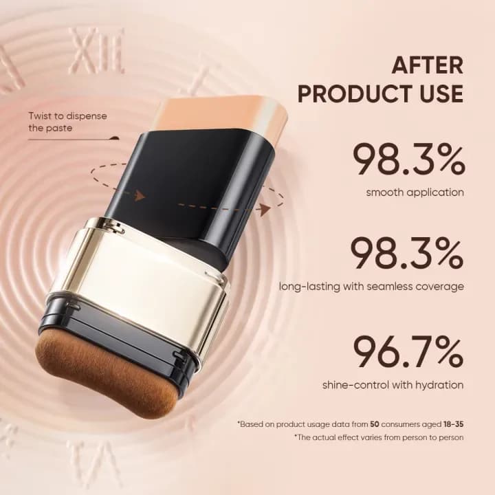 GMEELAN Black Truffle Foundation Stick with Brush | Full Coverage Makeup | Funmento — image 4