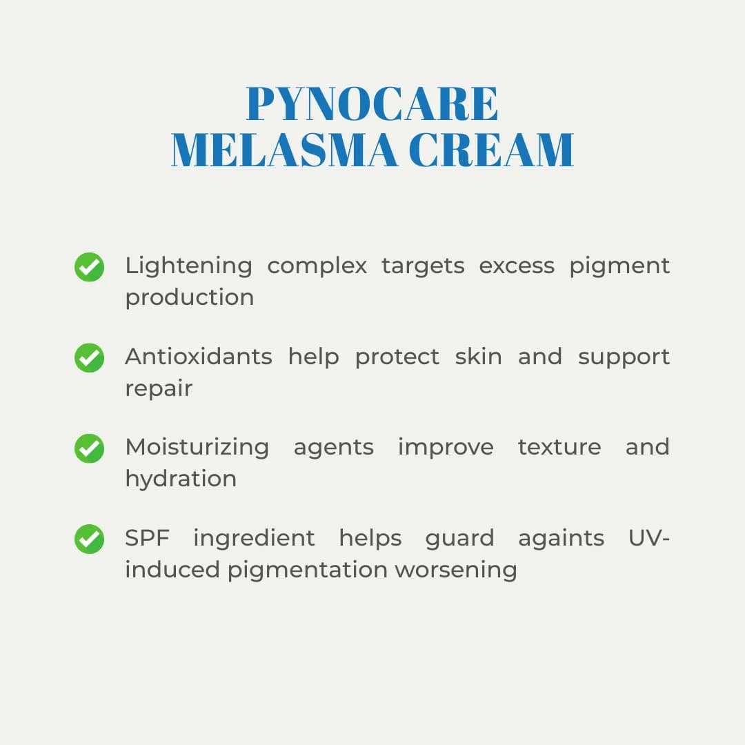 Pynocare Melasma Cream with Kojic Acid, Niacinamide & SPF 15 | Dark Spot Moisturizer — image 7