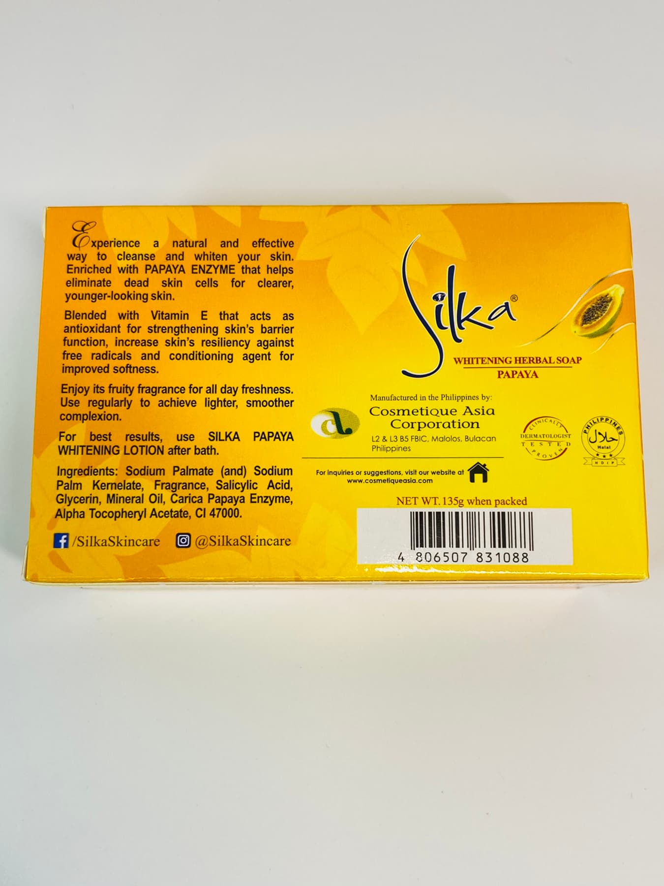SILKA WHITENING HERBAL WITH PAPAYA SOAP 135g — image 3