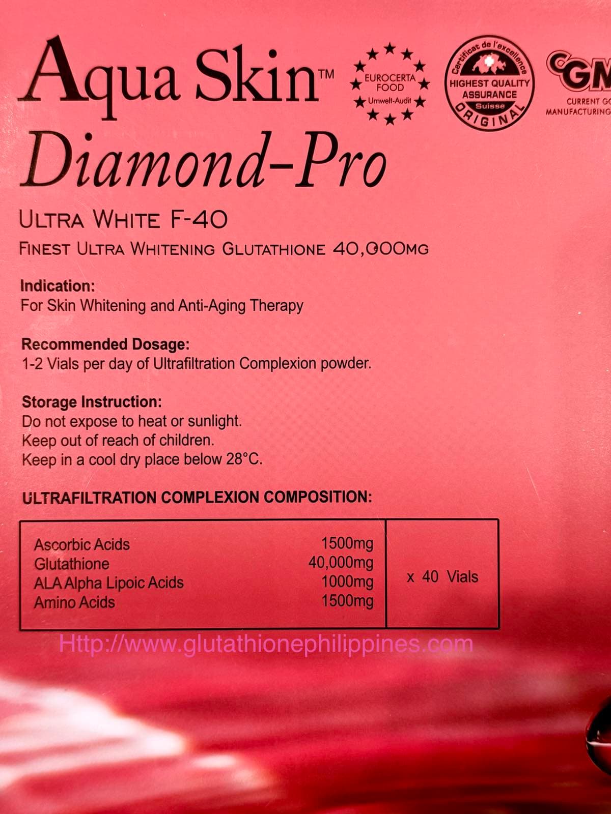 Aqua Skin Diamond-Pro  Ultra White F-40 (40 VIALS) — image 2
