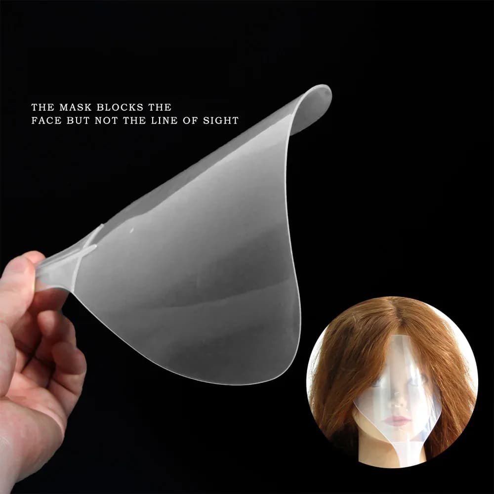 Clear Plastic Hair Cut Shield – Waterproof Face Guard