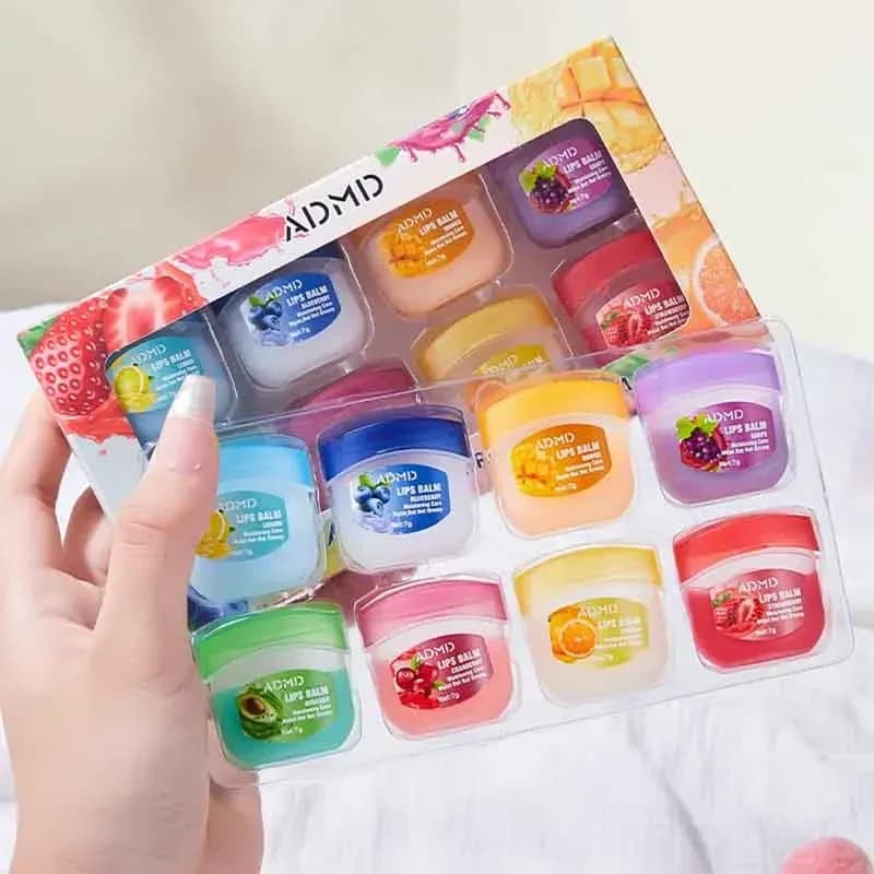 Fruit Lip Balm Set – 8 Moisturizing Balms