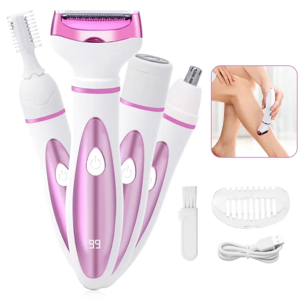 Hatteker 2-in-1 Epilator for Legs, Body & Face
