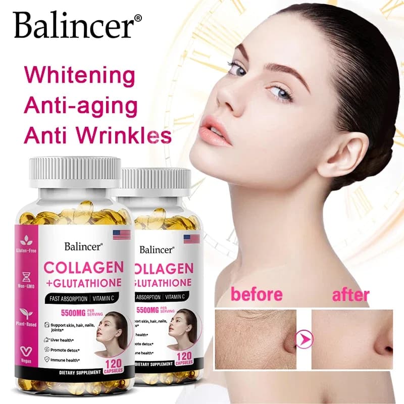 Glutathione Collagen Supplement – Antioxidant Whitening Capsules