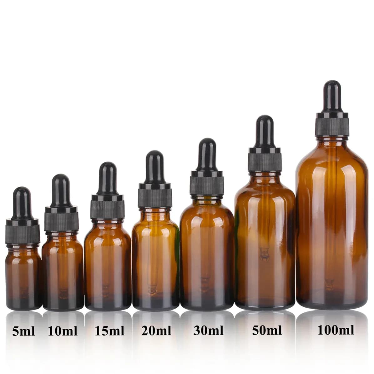 Amber Glass Dropper Bottles – 5ml to 100ml Sets