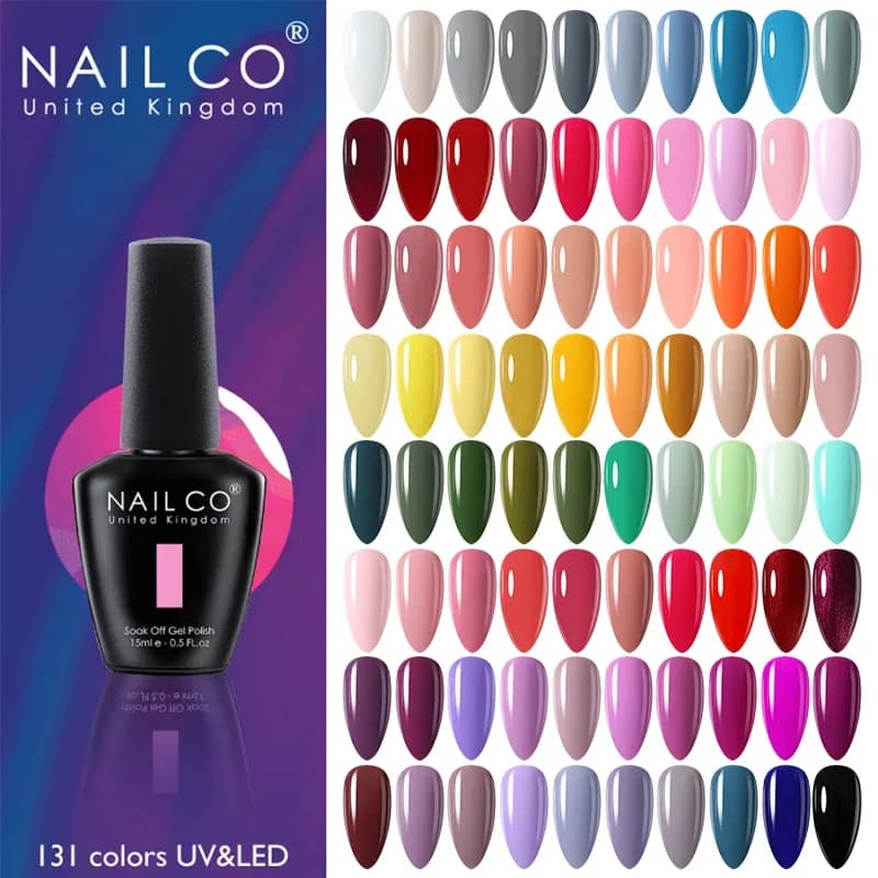 Nailco 131‑Color LED Gel Nail Polish, 15 ml