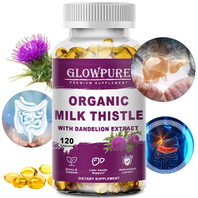 Organic Milk Thistle Extract 9000 mg (30×) – 80% Silymarin