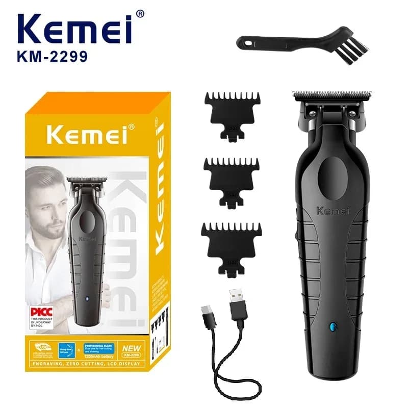Kemei Cordless USB Rechargeable Zero‑Gap Hair Clipper