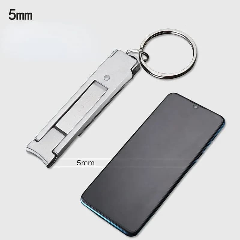 Ultra-thin 0.5 cm portable foldable nail clipper with dead‑skin remover