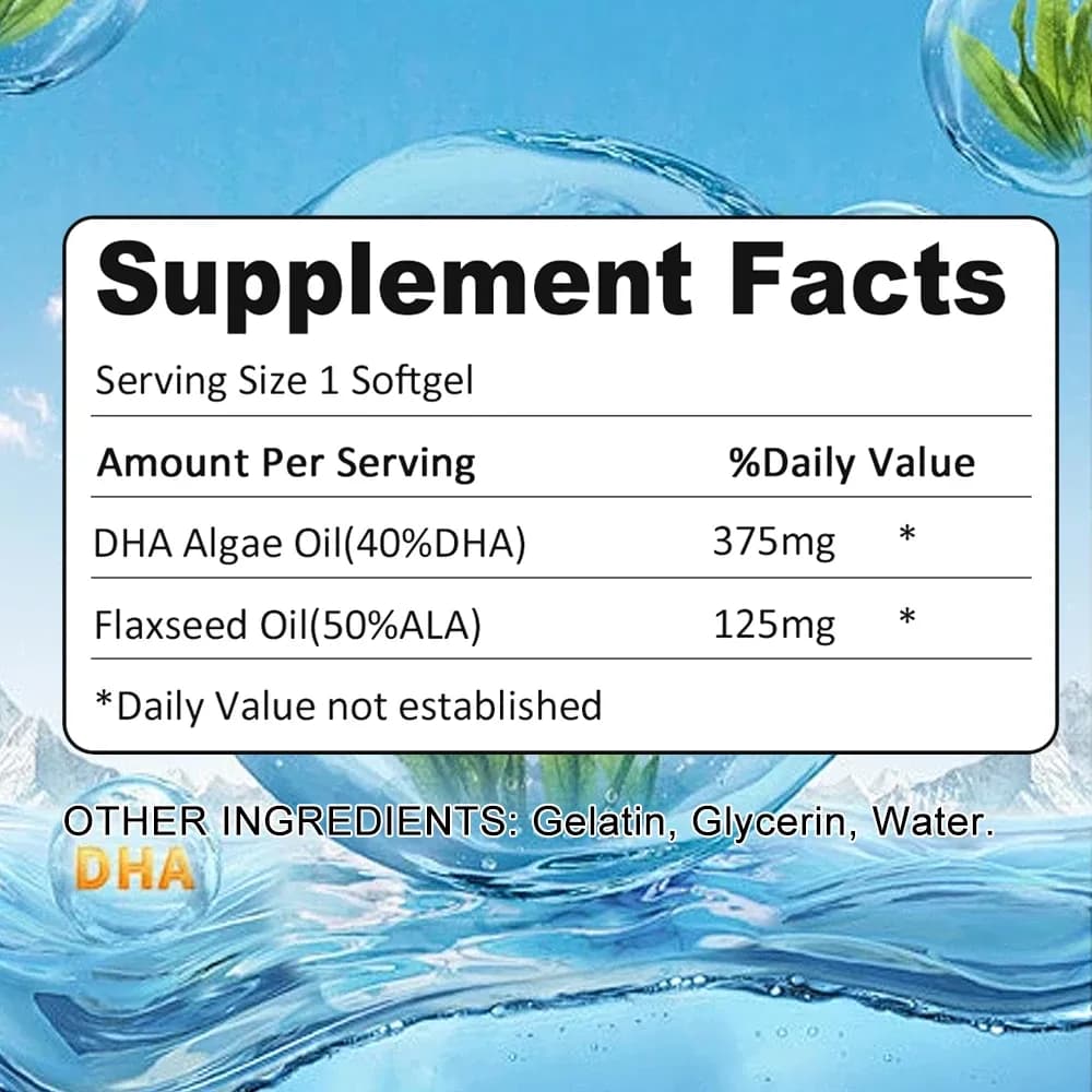 DHA supplement for memory, focus & eye health