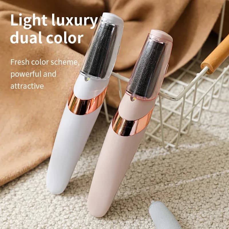 USB rechargeable electric foot grinder with dual heads and two speeds