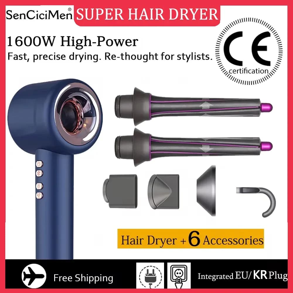 Leafless Hair Dryer with Negative Ions – 220V