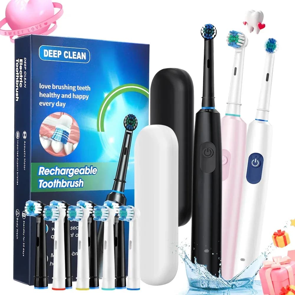 Rechargeable Sonic Electric Toothbrush – Waterproof, 5 Modes, Timer