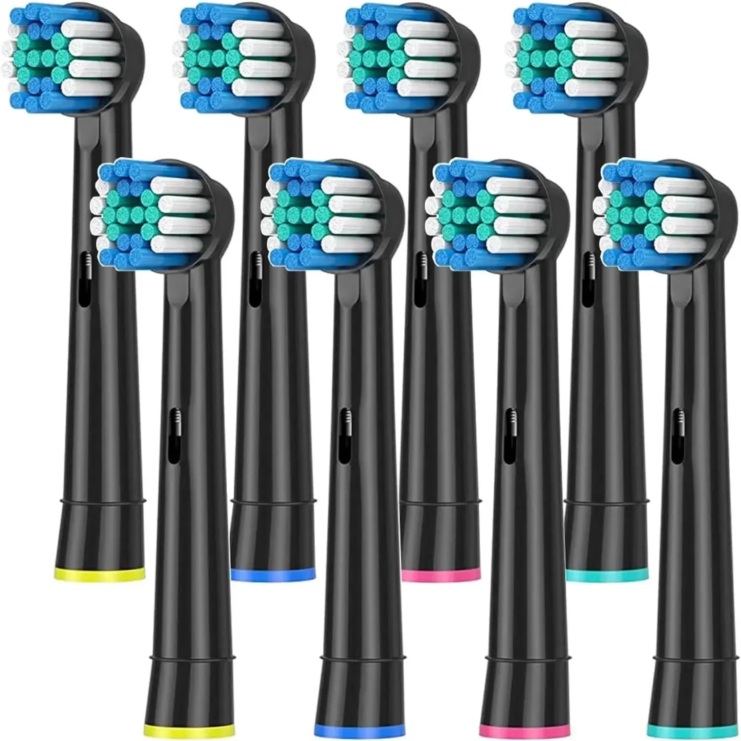 Black and White Replacement Brush Heads for Oral‑B Electric Toothbrush
