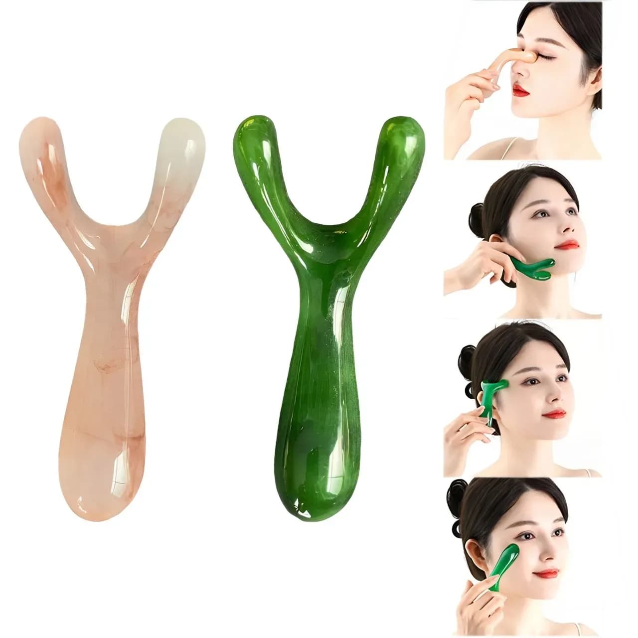Resin Y‑Shape Facial Guasha Tool for Nose Lifting