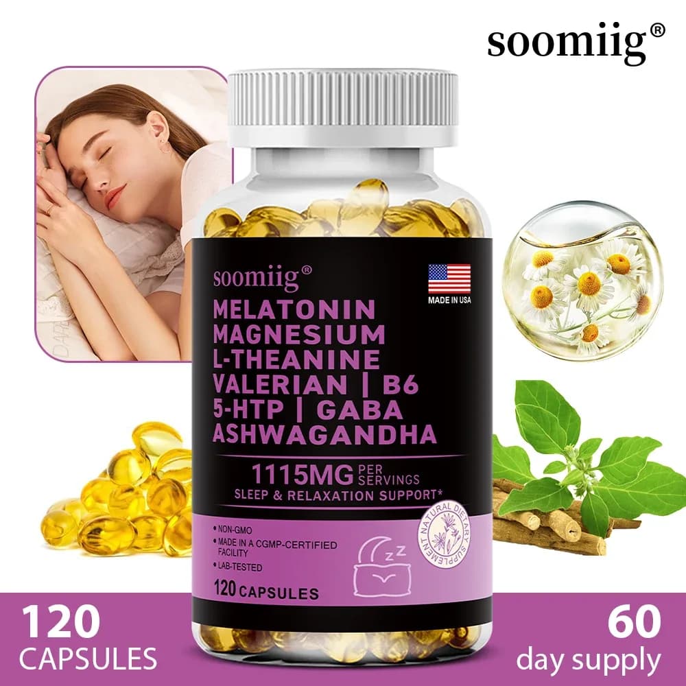 Melatonin 5 mg Sleep Capsules – 90 Vegan, Non‑GMO