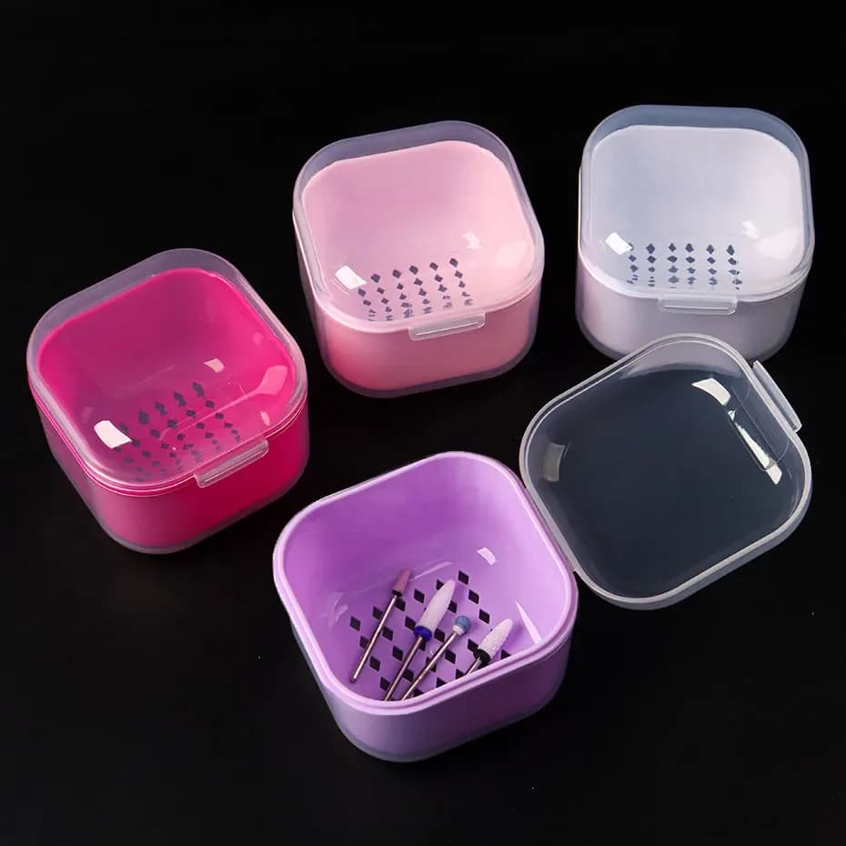 Portable Alcohol Disinfection Box for Nail Drill Bits