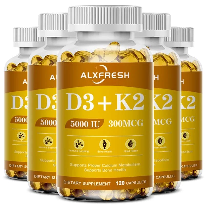 Vitamin D3 & K2 Capsules for Bone & Joint Support