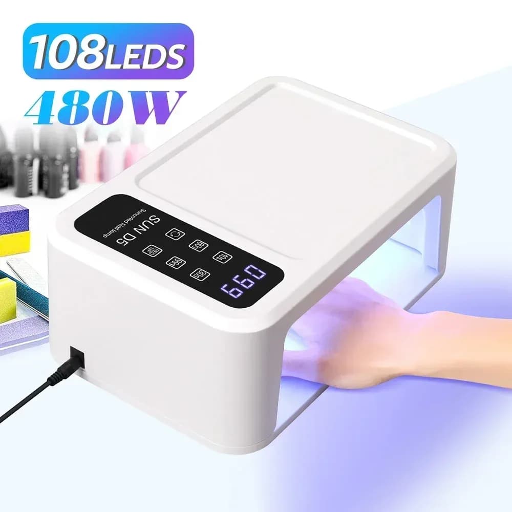 480W UV LED Nail Lamp with Red Light
