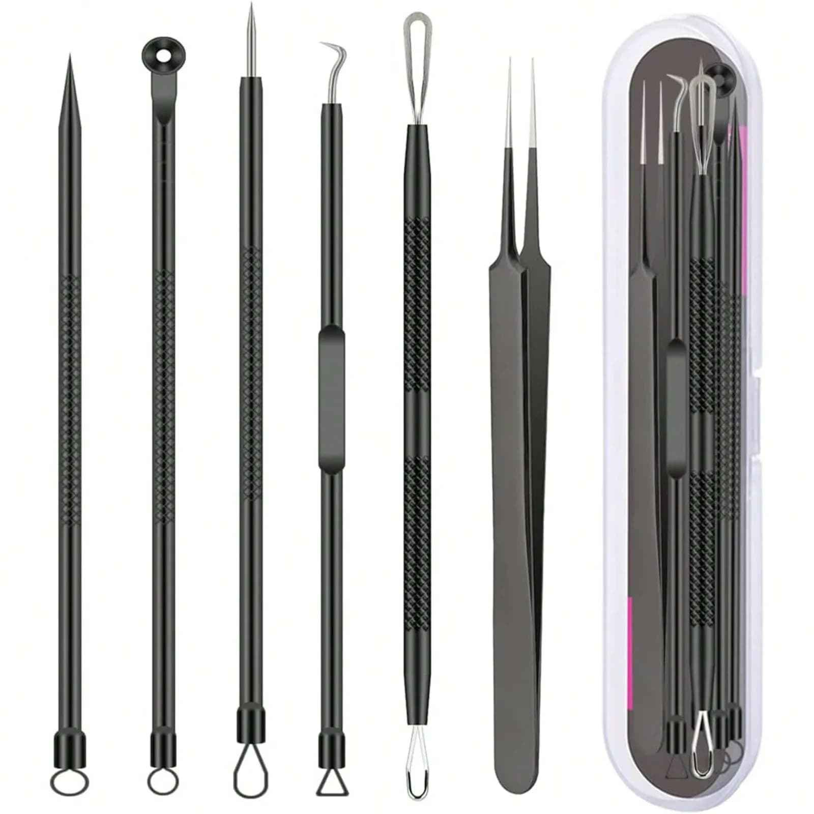 Acne Tool Set with Blackhead Extractor – 6 Pieces