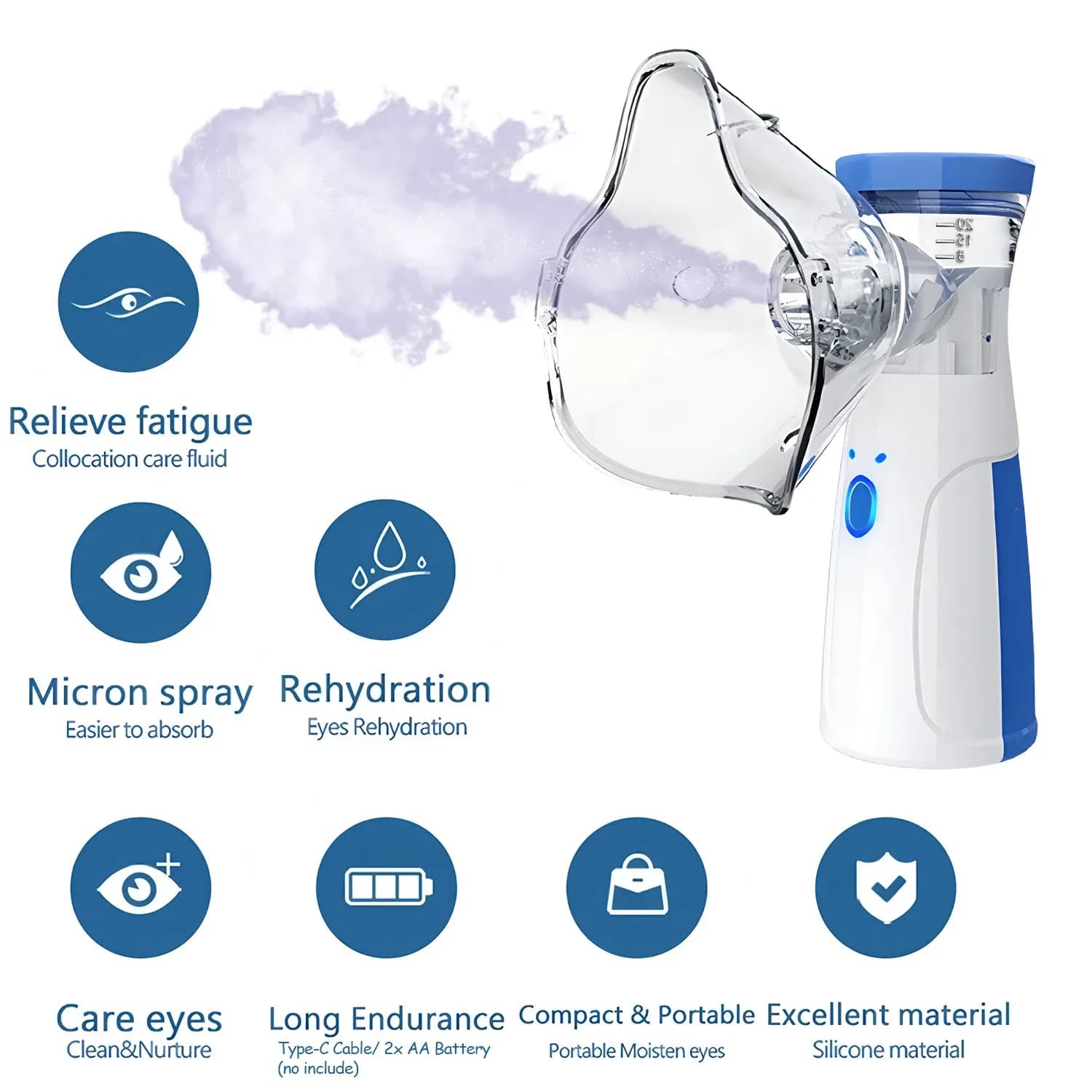 Mini USB Facial Steamer with Nano Mist