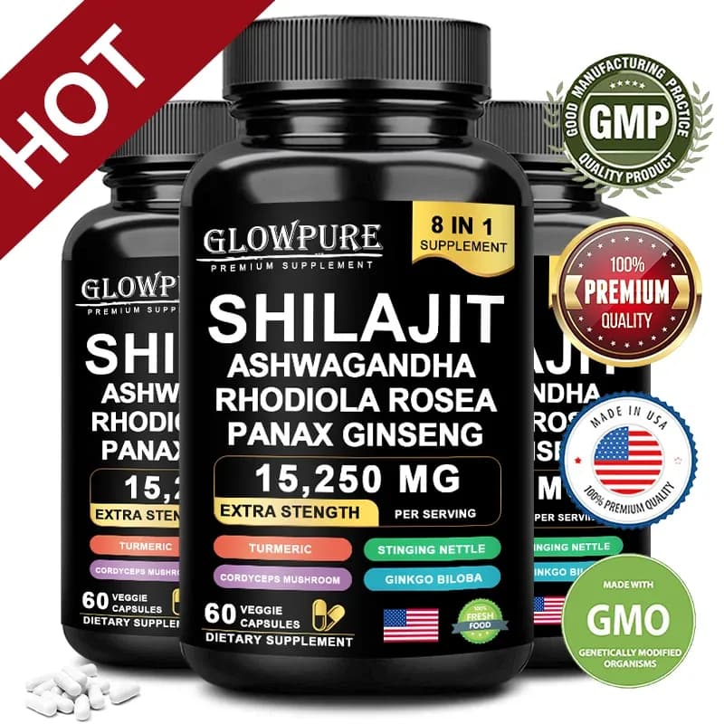 Shilajit with Ginseng and Ashwagandha Supplement