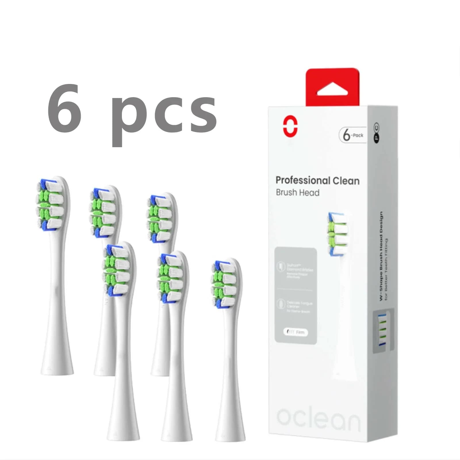 Original Replacement Brush Heads for Oclean Flow/X Pro (4 or 6 pcs)