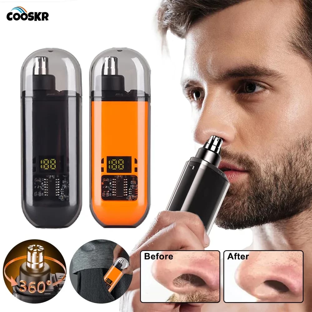 Mini electric nose and eyebrow trimmer
