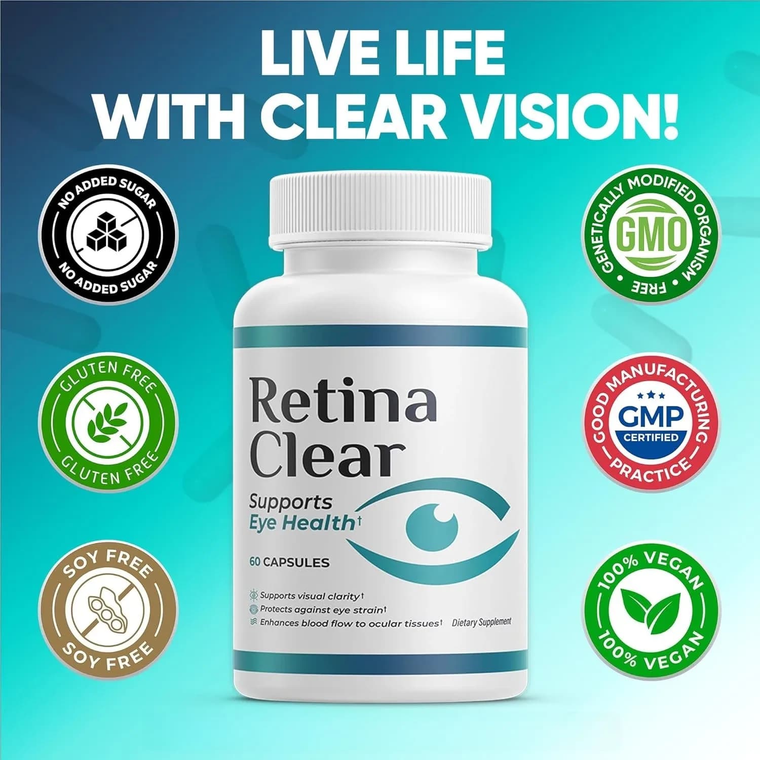 Eye Health Supplement with Lutein, Zeaxanthin & Quercetin