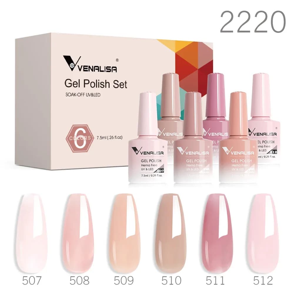 Venalisa Color Nail Gel Polish – Jelly Pink