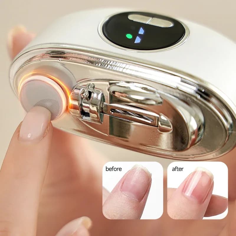 2-in-1 Electric Nail Clipper with LED Light