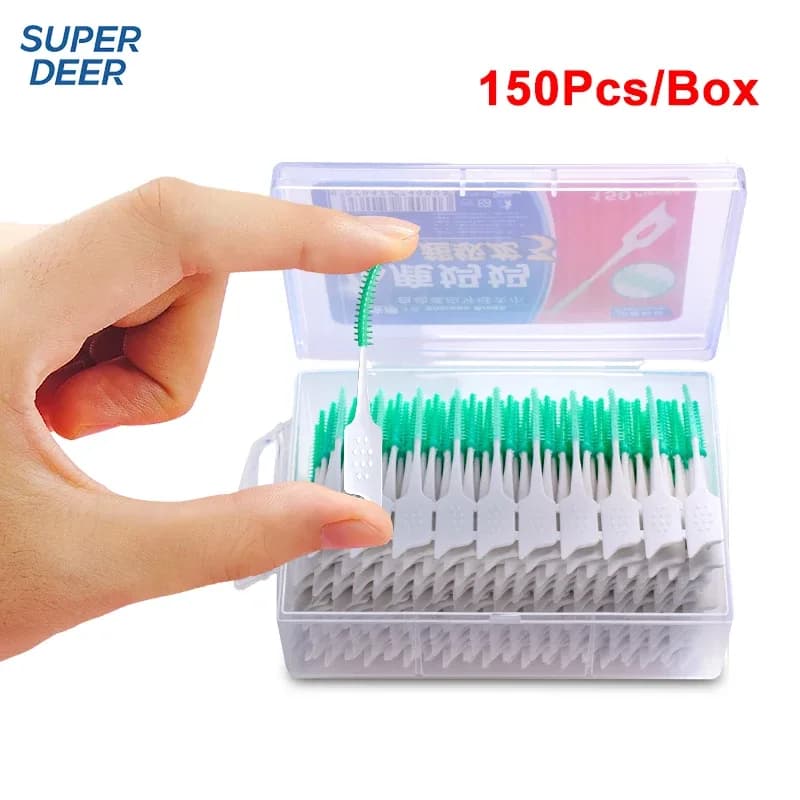 Soft Rubber Interdental Brushes – 150 Pack