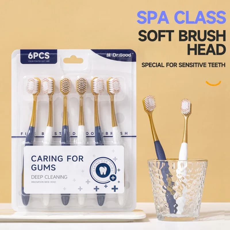 Ultra‑Fine Soft Bristle Wide‑Head Toothbrush for Adults