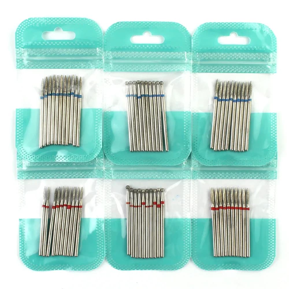 Diamond Milling Nail Drill Bit Set – 10 Pieces