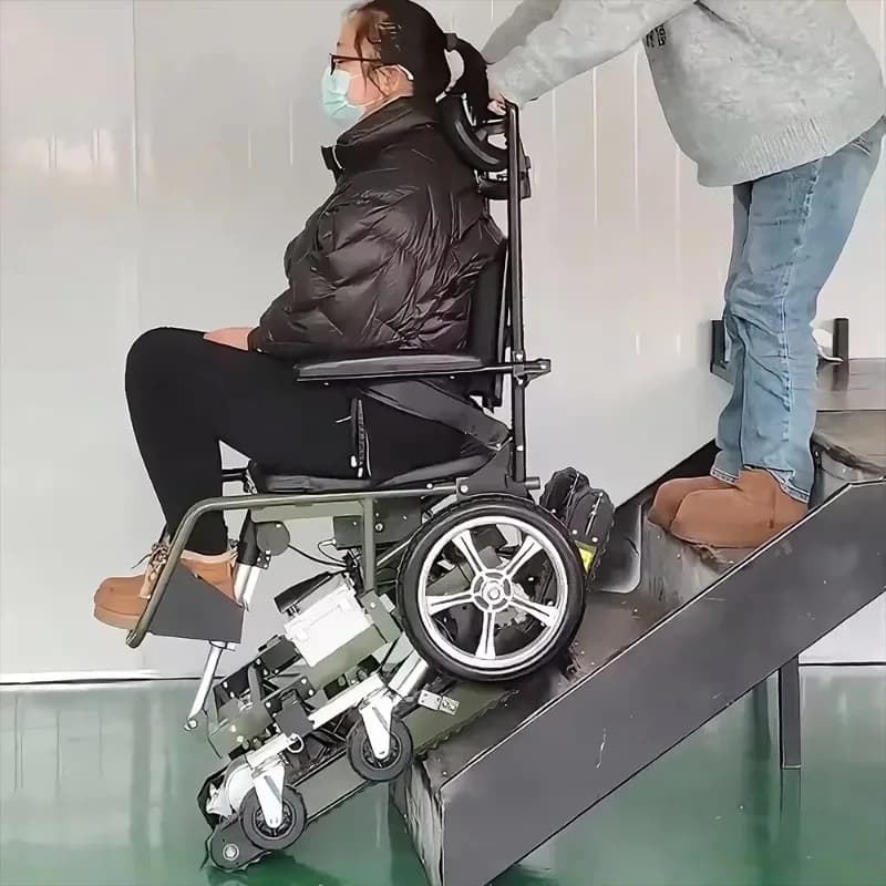 Electric Wheelchair with Stair-Climbing Capability