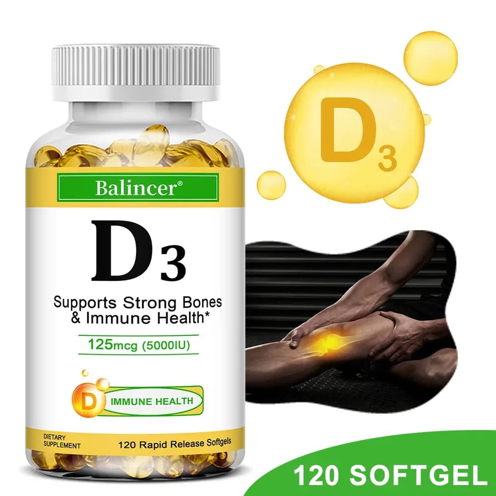 Vitamin D3 5000 IU – Supports Bones & Immune Health