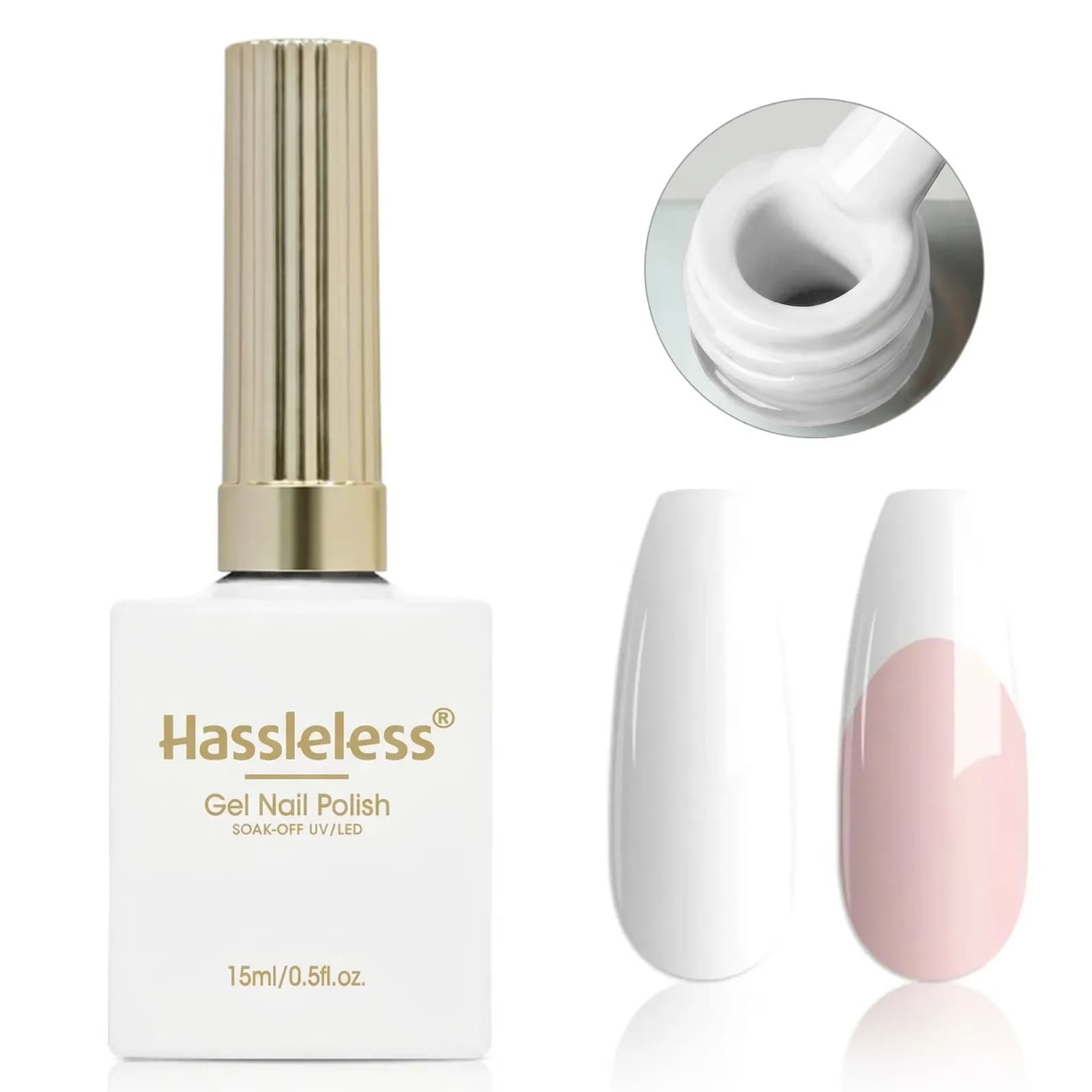 White Gel Nail Polish, 15 ml – French Extension