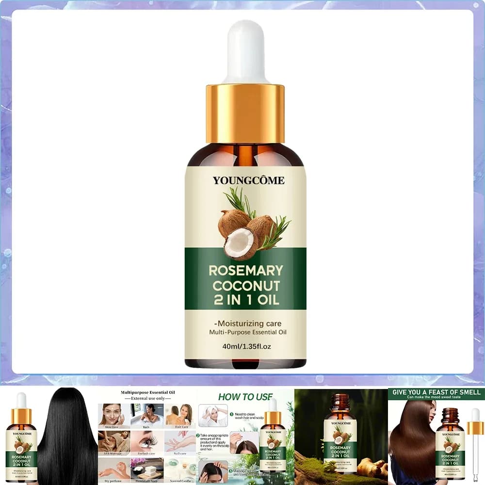 Rosemary & Coconut Hair Oil – Nourish & Strengthen Roots